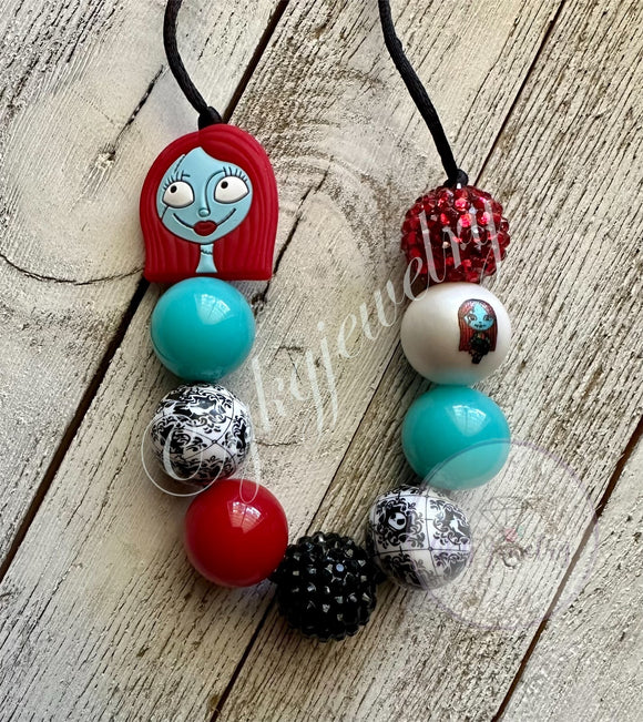 Sally #2 Bubblegum Necklace with Silicone Focal Bead