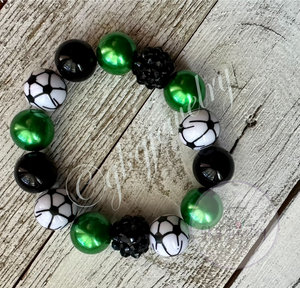 Green Soccer Bracelet - RTS