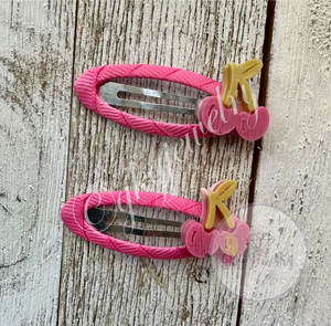 Pink Cherry Barrettes - RTS