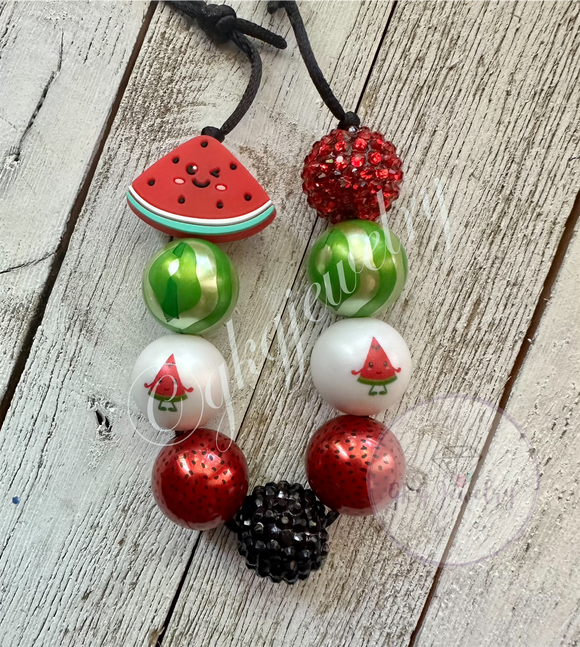 Watermelon Bubblegum Necklace - RTS