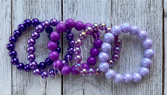 Chunky Purple Bracelets - MTO