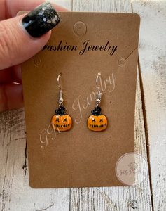 Jack-O-Lantern Earrings - RTS