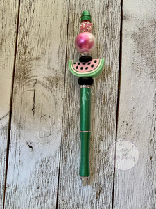 Watermelon Beaded Pen - RTS