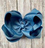 Antique Blue Ribbon Bow