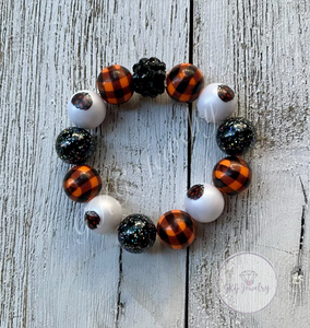 Plaid Pumpkin Bracelet