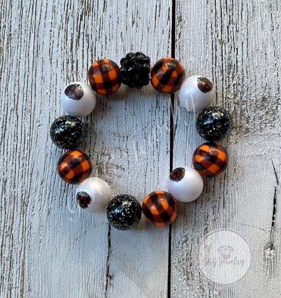 Plaid Pumpkin Bracelet