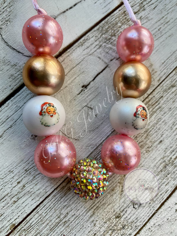 Rose Gold Santa Bubblegum Necklace