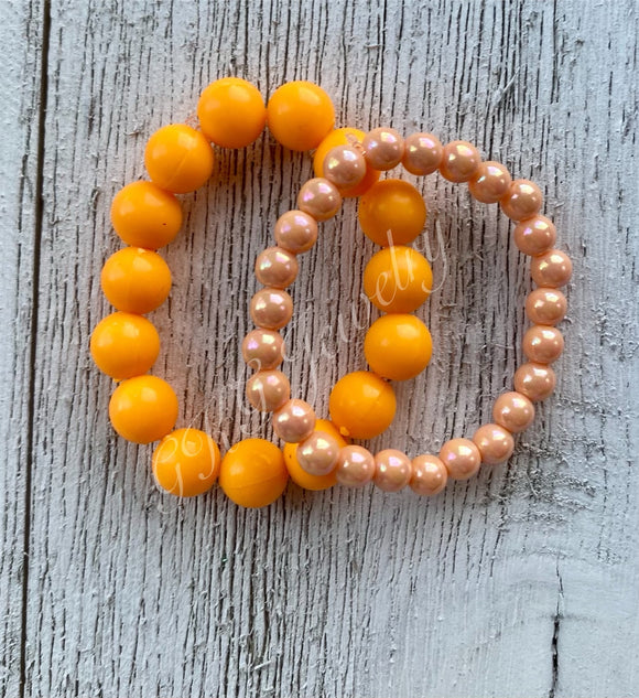 Chunky Orange Bracelets - MTO