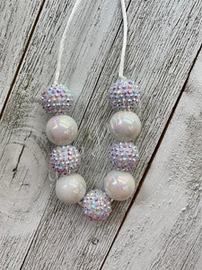 White Glam Bubblegum Necklace