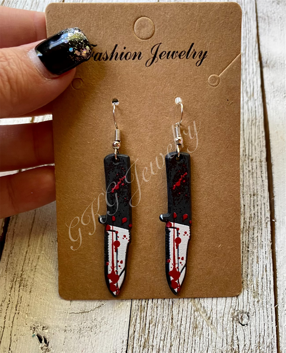 Knife (Silicone) Earrings - RTS