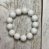 Chunky White Bracelets - MTO