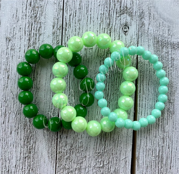 Chunky Green Bracelets - MTO