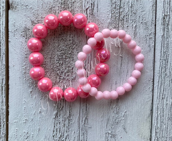 Chunky Pink Bracelets - MTO