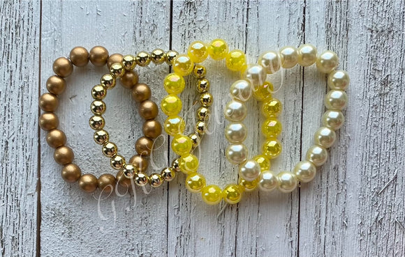 Yellow Chunky Bracelets - MTO