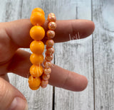 Chunky Orange Bracelets - MTO